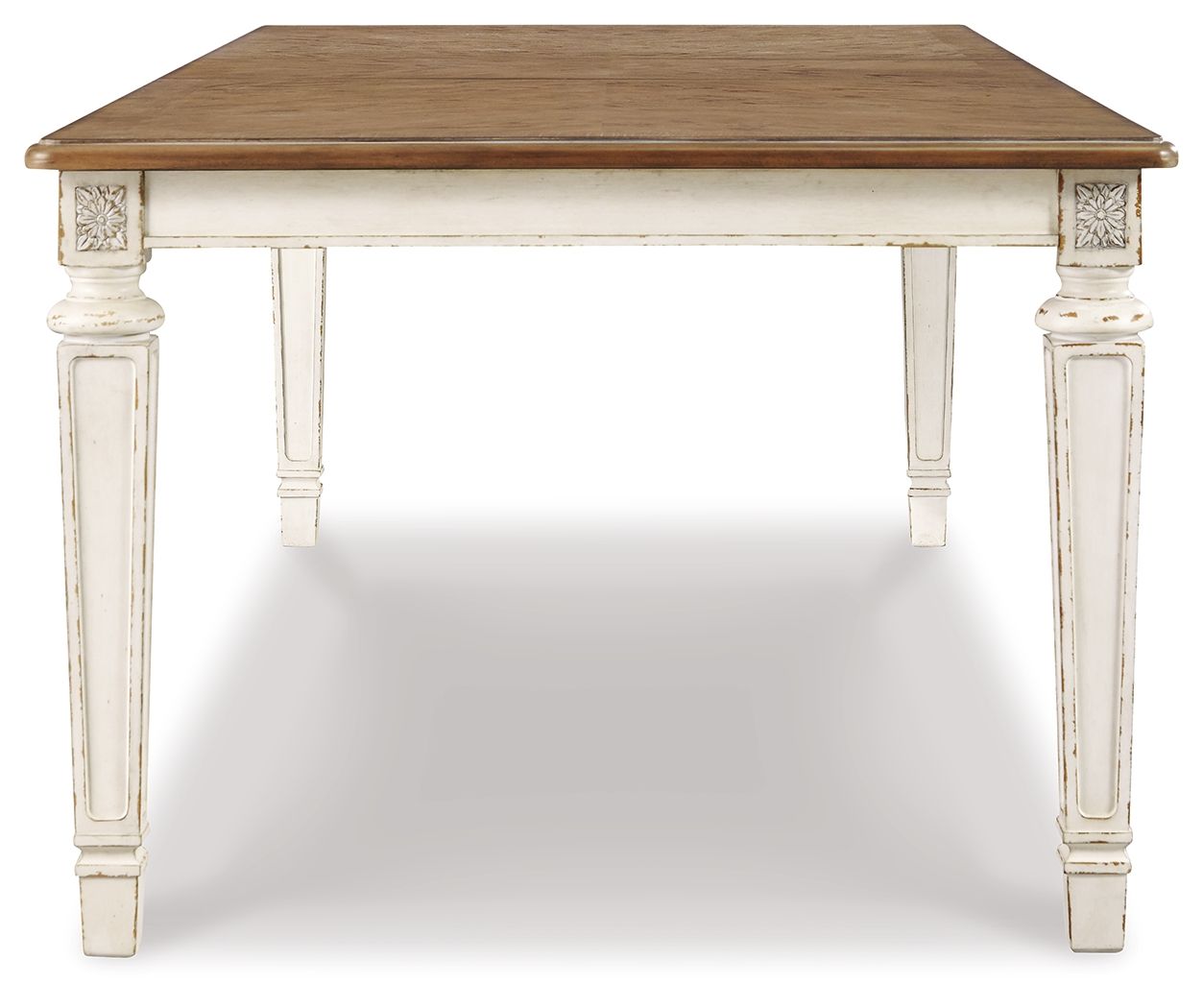 Realyn - Chipped White - Mesa extensible rectangular para comedor