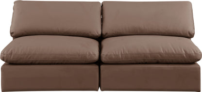 Comfy - Faux Leather Modular Armless Sofa 2 Seats