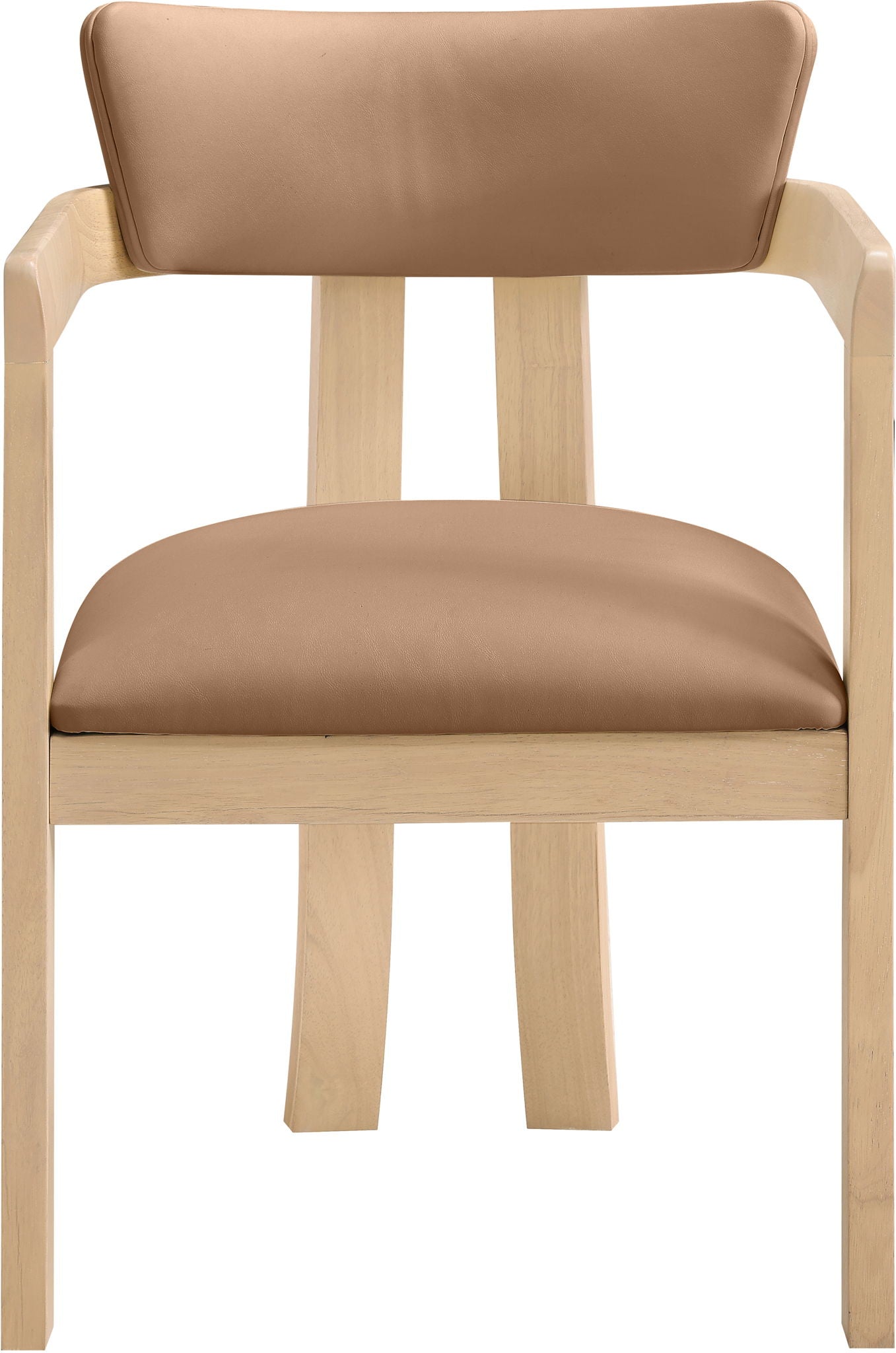 Lavrin - Vegan Leather Dining Arm Chair (Set of 2) - Natural Base