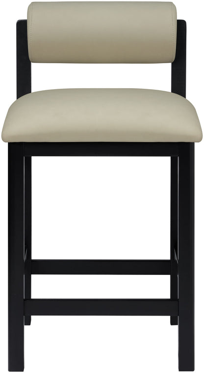 Roundhill - Faux Leather Counter Stool - Black Frame