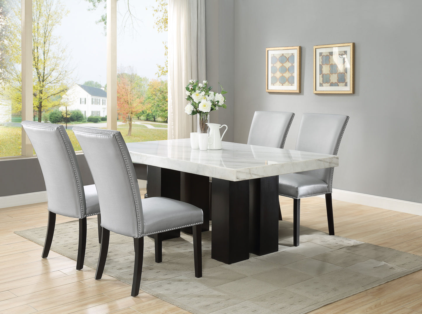 Camila - Rectangular Dining Set - White Top