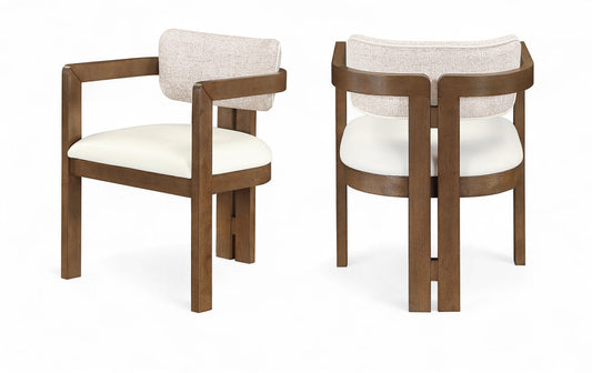 Ravina - Upholstered Dining Chair With Stained Brown Base (Set of 2)