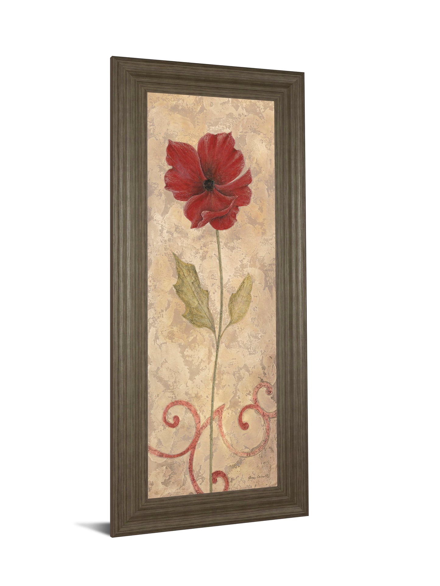 Flower Il - Framed Print Wall Art - Beige