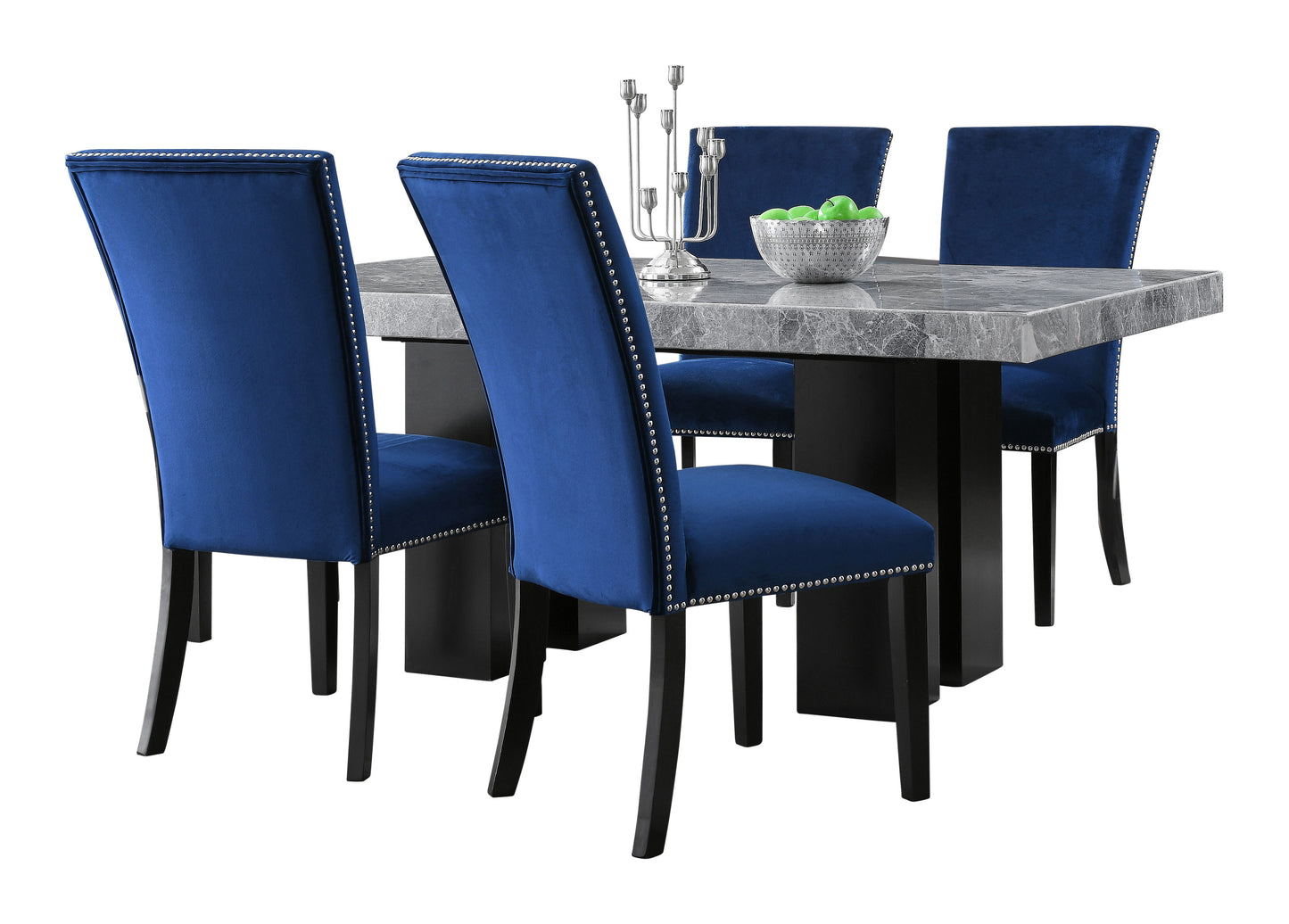 Camila - Rectangular Dining Set - Gray Top