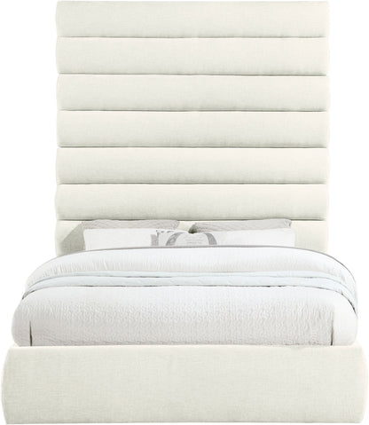 Adam - Chenille Fabric Bed With 89" Headboard