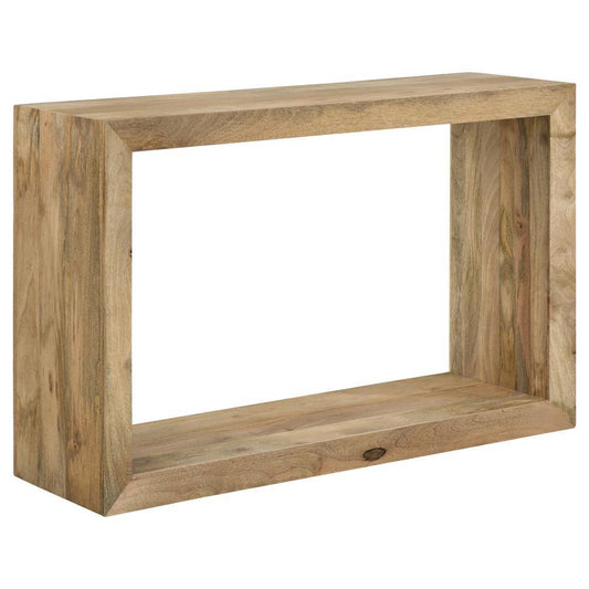 Benton - Mesa de sofá rectangular de madera maciza - Natural