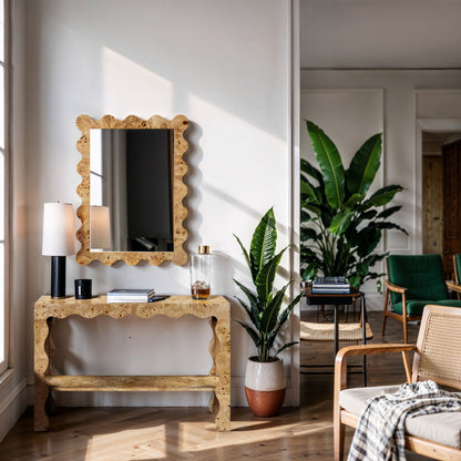 Vassa - Burl Veneer Console Table