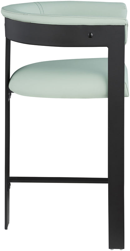 Romeo - Faux Leather Counter Stool With Black Base (Set of 2)