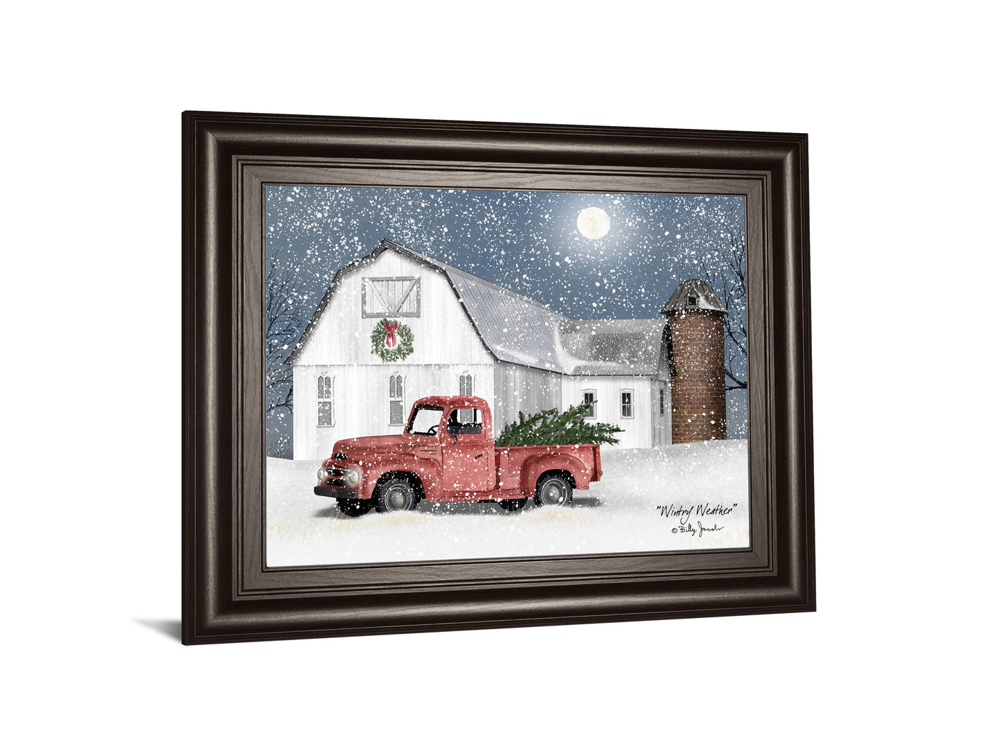 Wintry Weather By Billy Jacobs - Framed Print Wall Art - Dark Gray