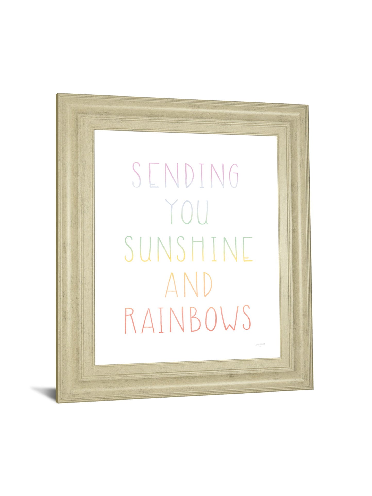 Lets Chase Rainbows VI By Jenaya Jackson - Framed Print Wall Art - White