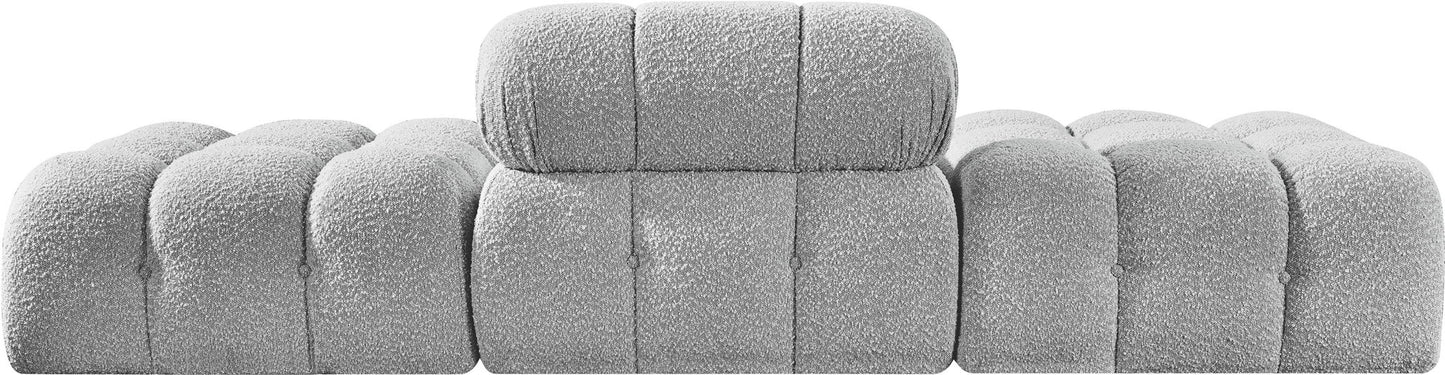 Ames - 3 Piece Boucle Upholstered Modular Sofa With 2 Backless Seats