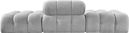 Ames - 3 Piece Boucle Upholstered Modular Sofa With 2 Backless Seats