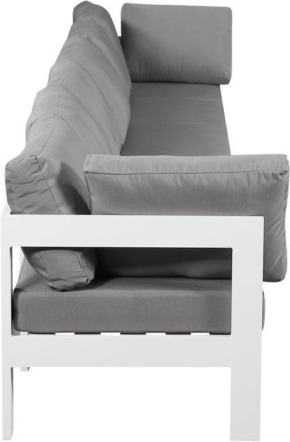 Nizuc - Outdoor Patio 6 Seat Modular Sofa With White Frame