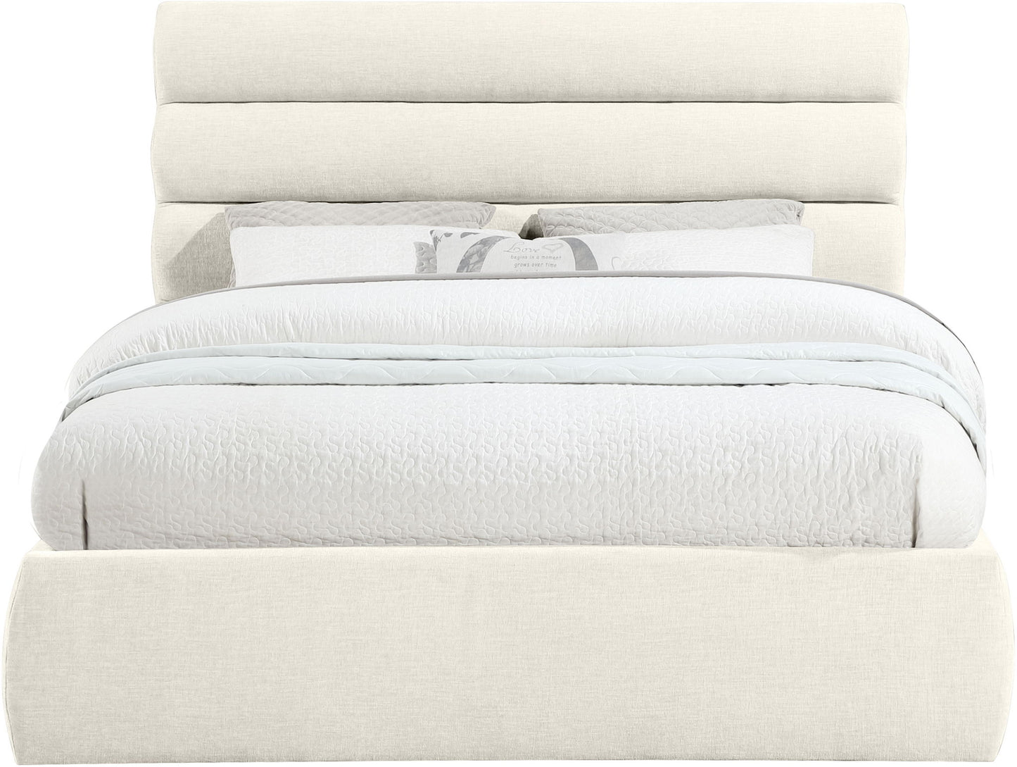 Adam - Chenille Fabric Bed With 52" Headboard