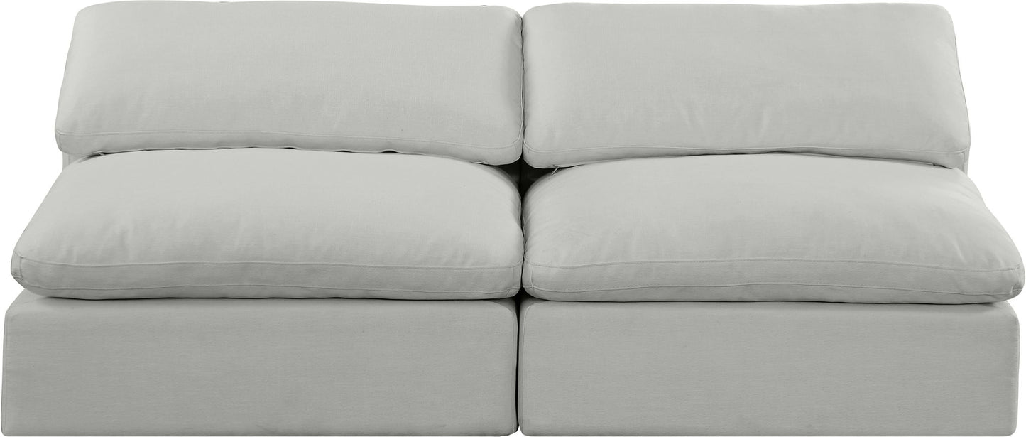 Comfy - Linen Modular Armless Sofa 2 Seats