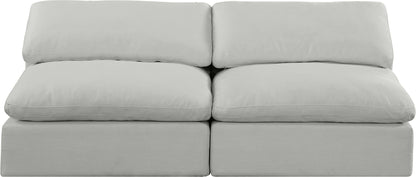 Comfy - Linen Modular Armless Sofa 2 Seats
