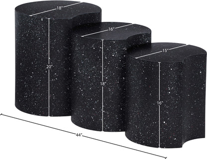 Dimple - 3 Piece Modular End Table - Terazzo Finish