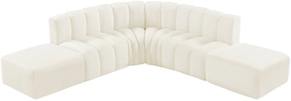 Arc - Velvet 6 Piece Corner Modular Sofa