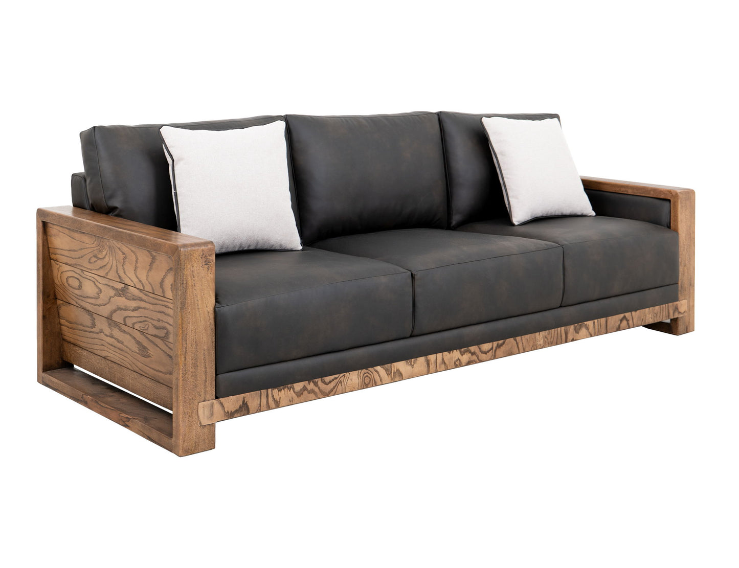 Ancora - Sofa - Dark Gray / Light Brown