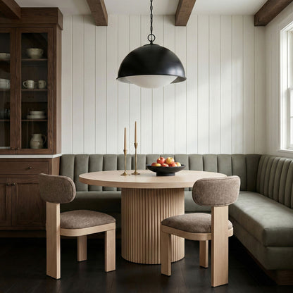 Timbra - Linen Textured Fabric Upholstered Dining Chair (Set of 2) - Natural Base