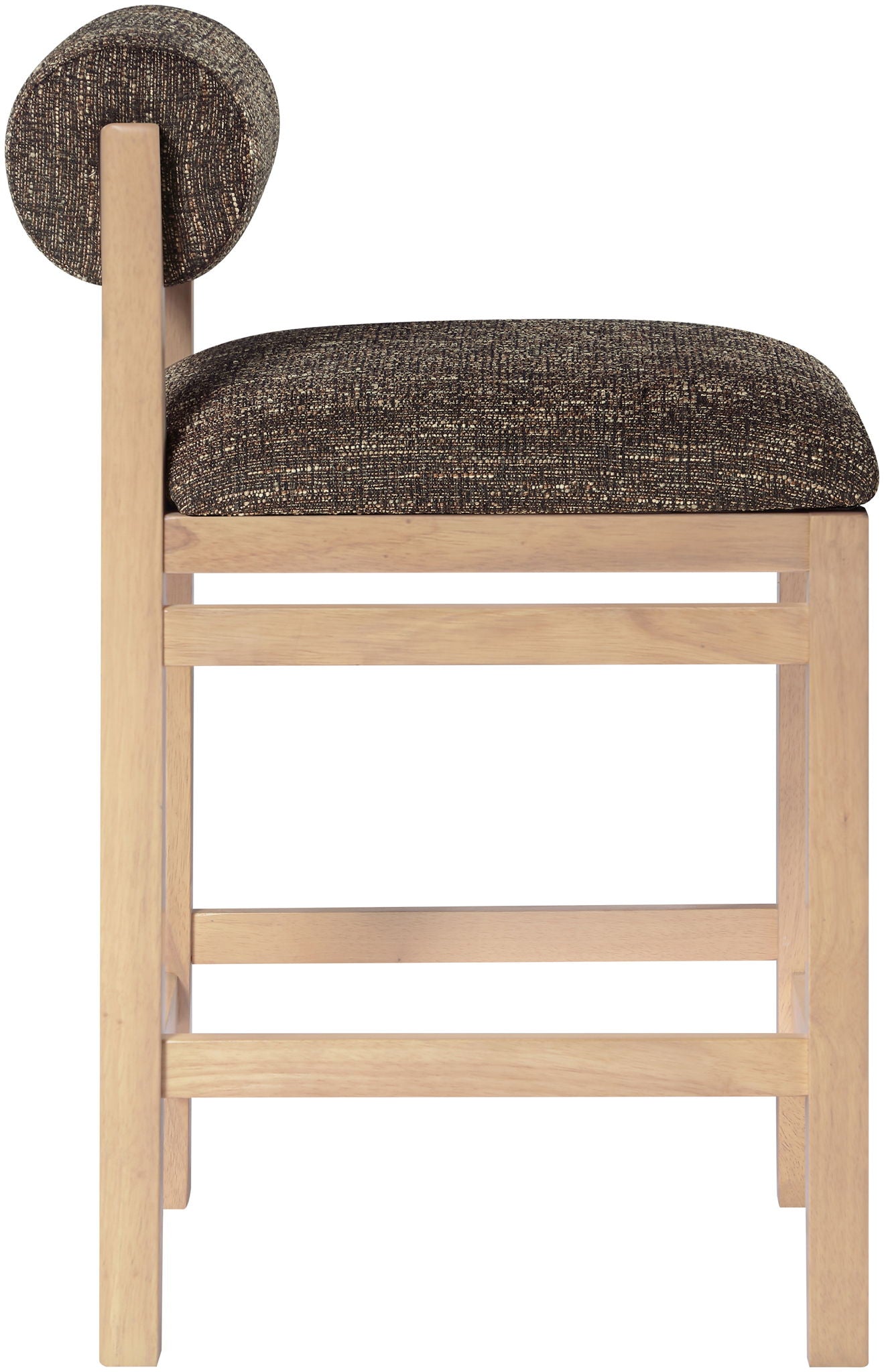 Roundhill - Fabric Counter Stool - Natural Frame