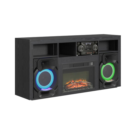 St. Cloud - Fireplace With Sound System - Black