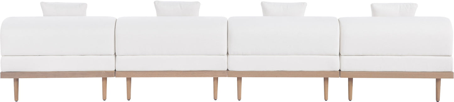 Laguna - 4 Piece 142" Upholstered Outdoor Patio Modular Armless Sofa