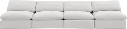 Comfy - Velvet Modular Armless Sofa 4 Seats