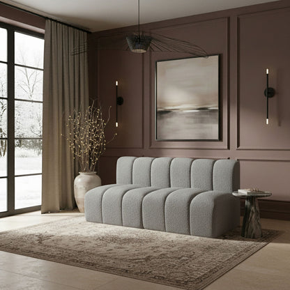 Arc - Boucle Fabric 2 Seats Modular Sofa