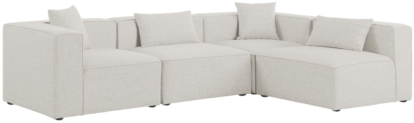 Cube - Linen 4 Piece Modular Corner Sectional