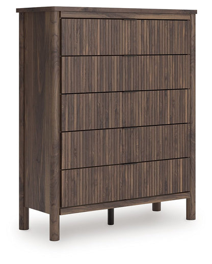 Pamytta - Five Drawer Wide Chest - Brown