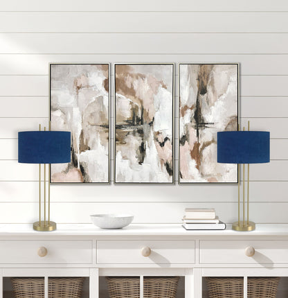 "Velvet Radiance" Metal Table Lamp (Set of 2) - Plated Gold Fiish