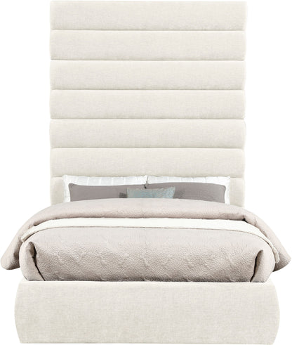 Adam - Chenille Fabric Bed With 89" Headboard