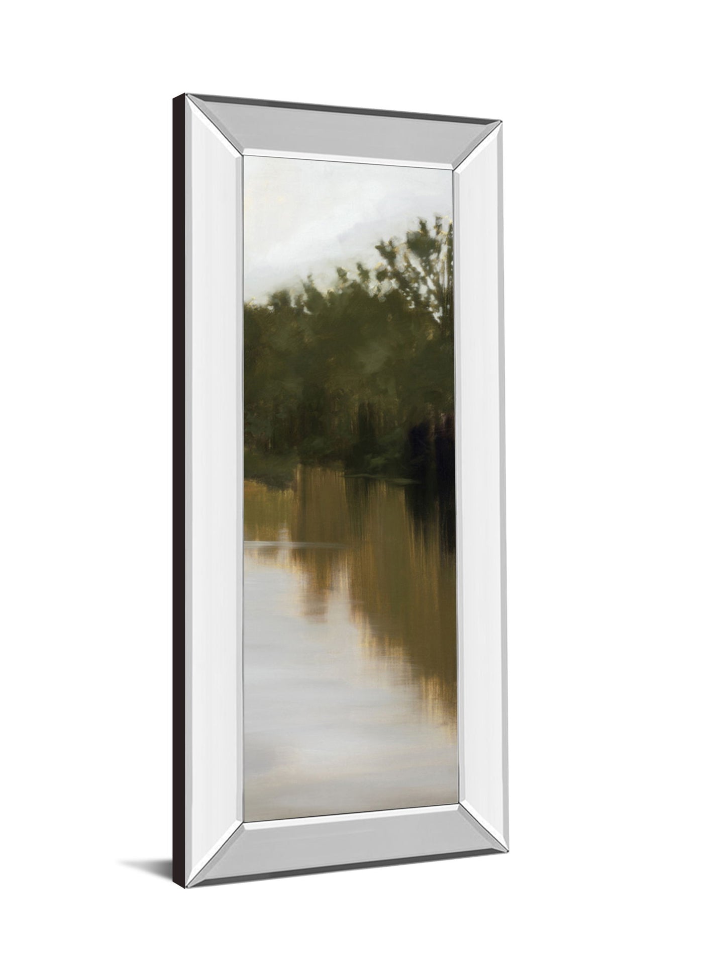 River Journey By Megan Lightell - Framed Print Wall Real Glass - Dark Brown