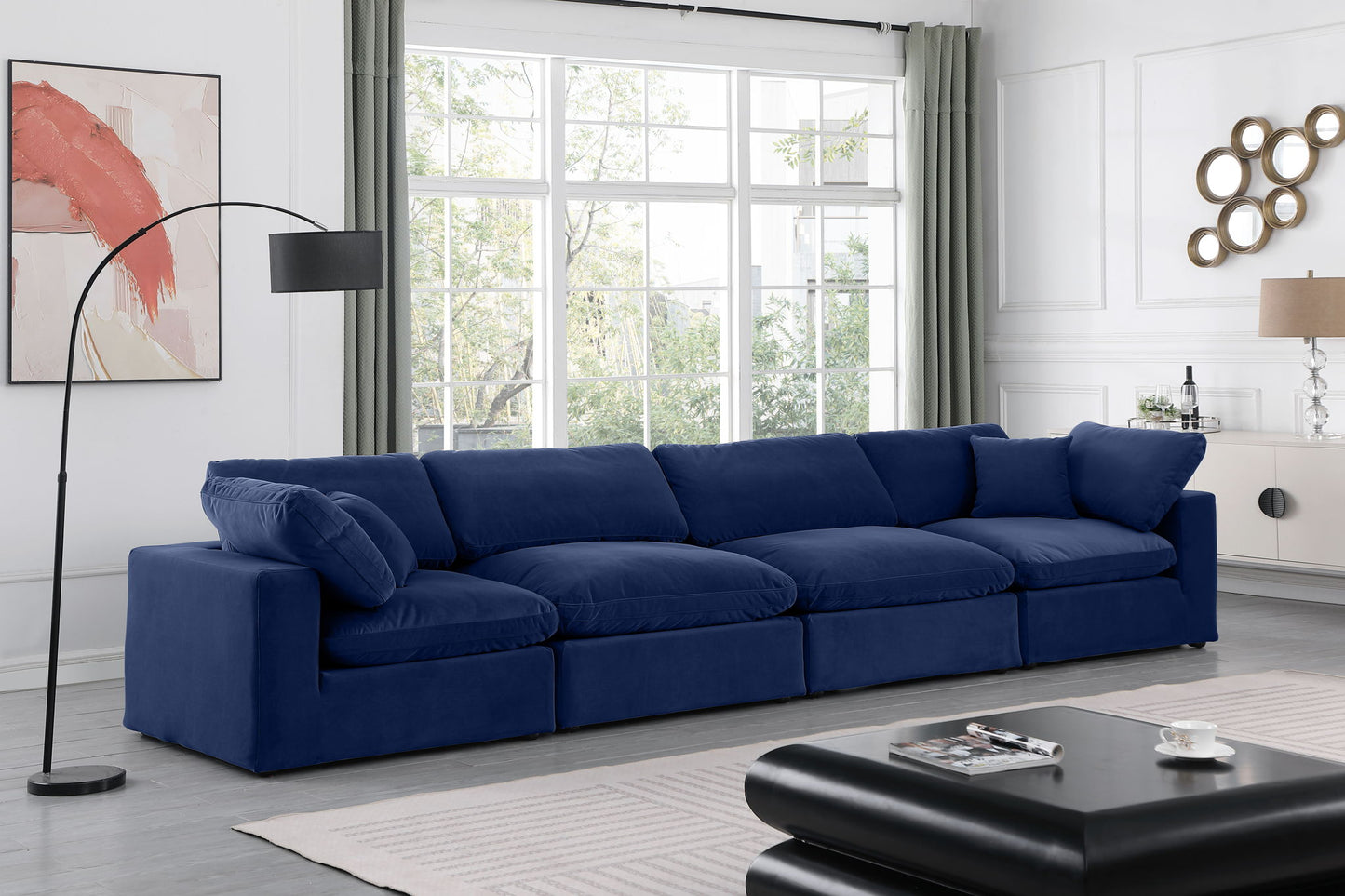 Comfy - Velvet Modular Sofa 4 Seats