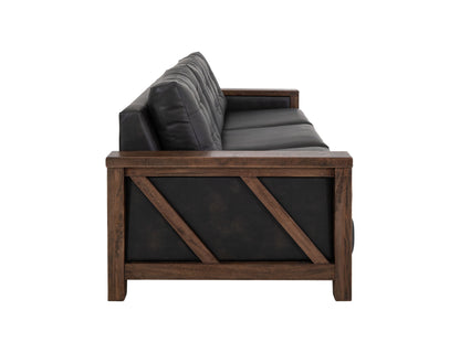 Walnut - Loveseat - Licorice Black