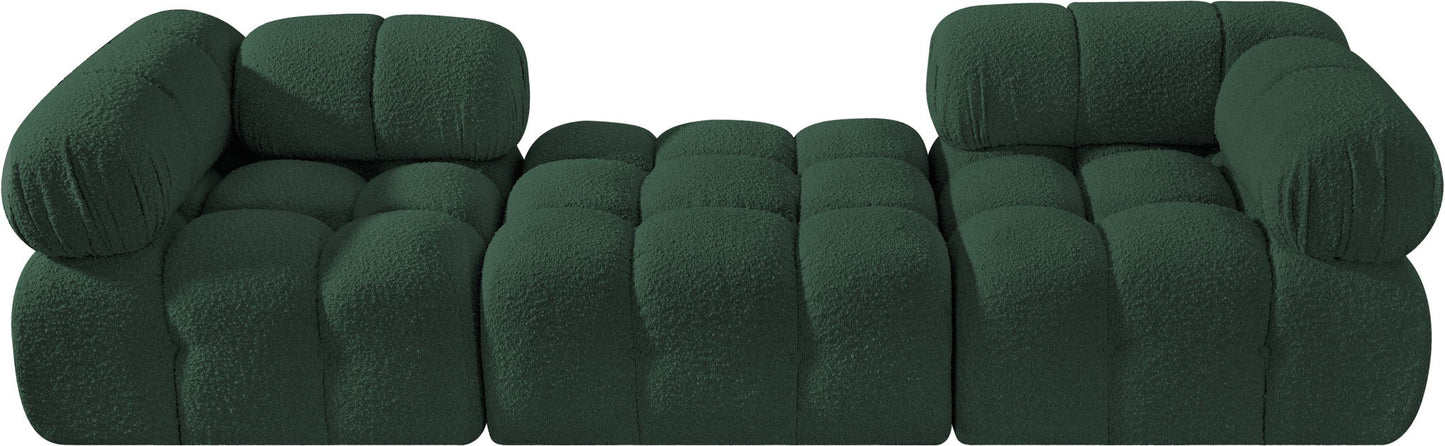 Ames - 3 Piece Boucle Modular Sofa With 1 Backless Seat