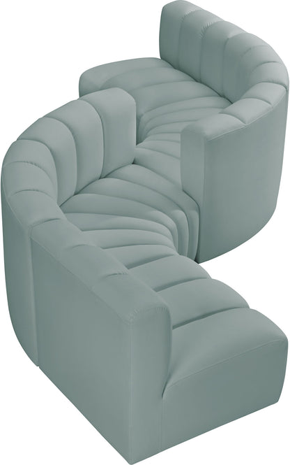 Arc - Faux Leather 6 Piece Modular Sofa