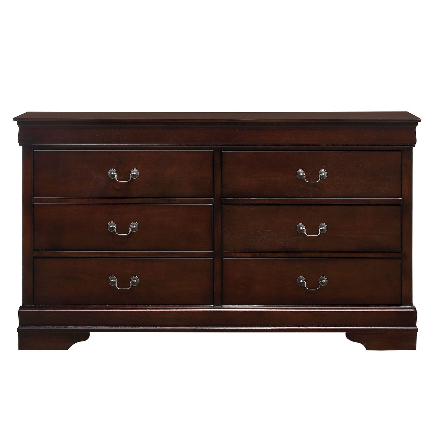 Louis Philippe - 6-Drawer Dresser - Cherry (Sturdy)