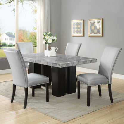 Camila - Rectangular Dining Set - Gray Top