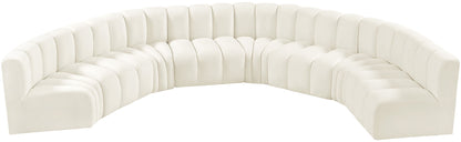 Arc - Velvet 8 Piece U-Shaped Modular Sofa