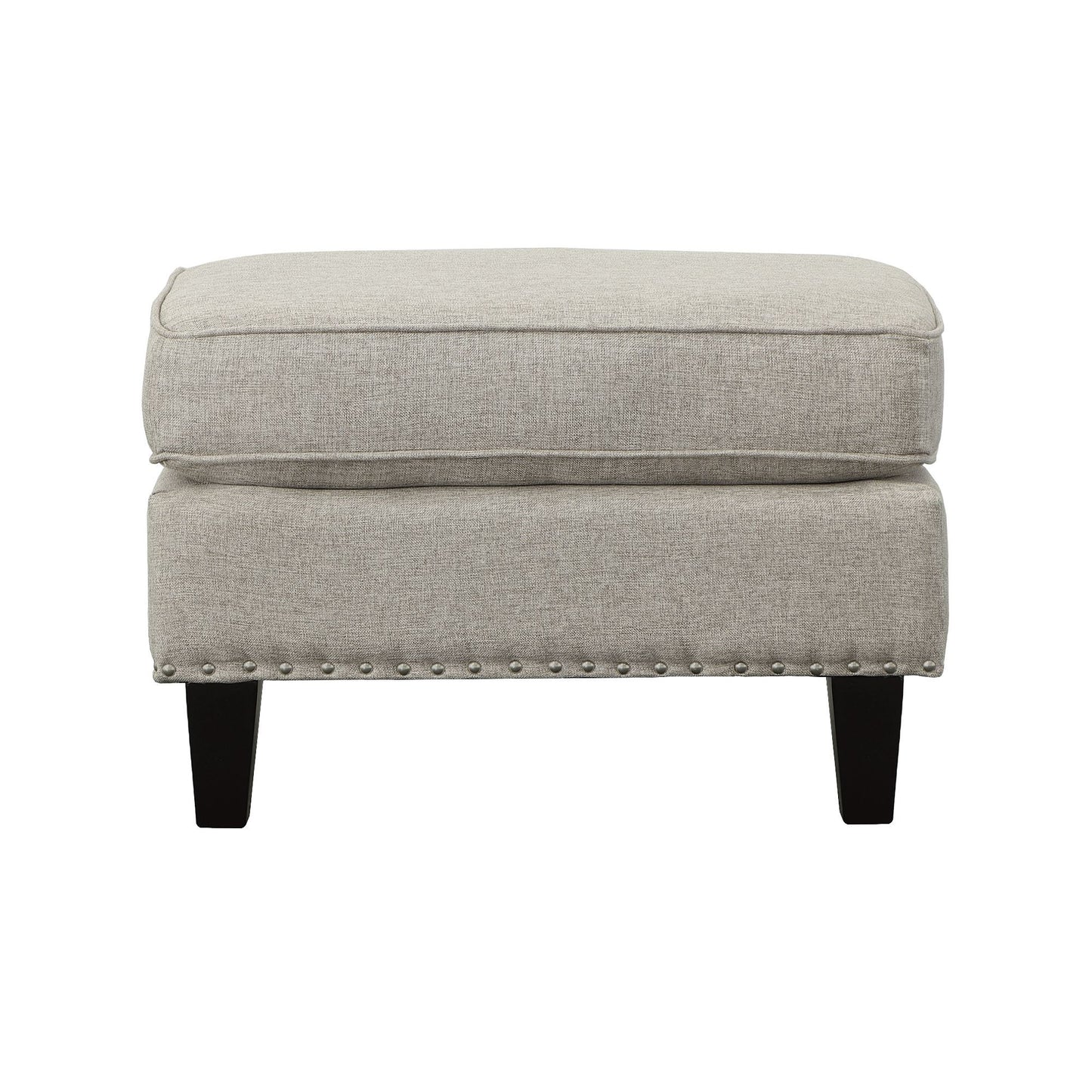 Erica - 497 Ottoman With Chrome Nail (Ista 3) - Heirloom Gray