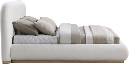 Vaughn - Chenille Bed With Natural Base