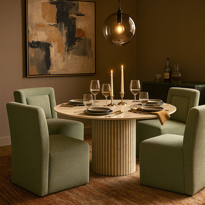 Duvina - Chenille Performance Fabric Dining Chair (Set of 2)