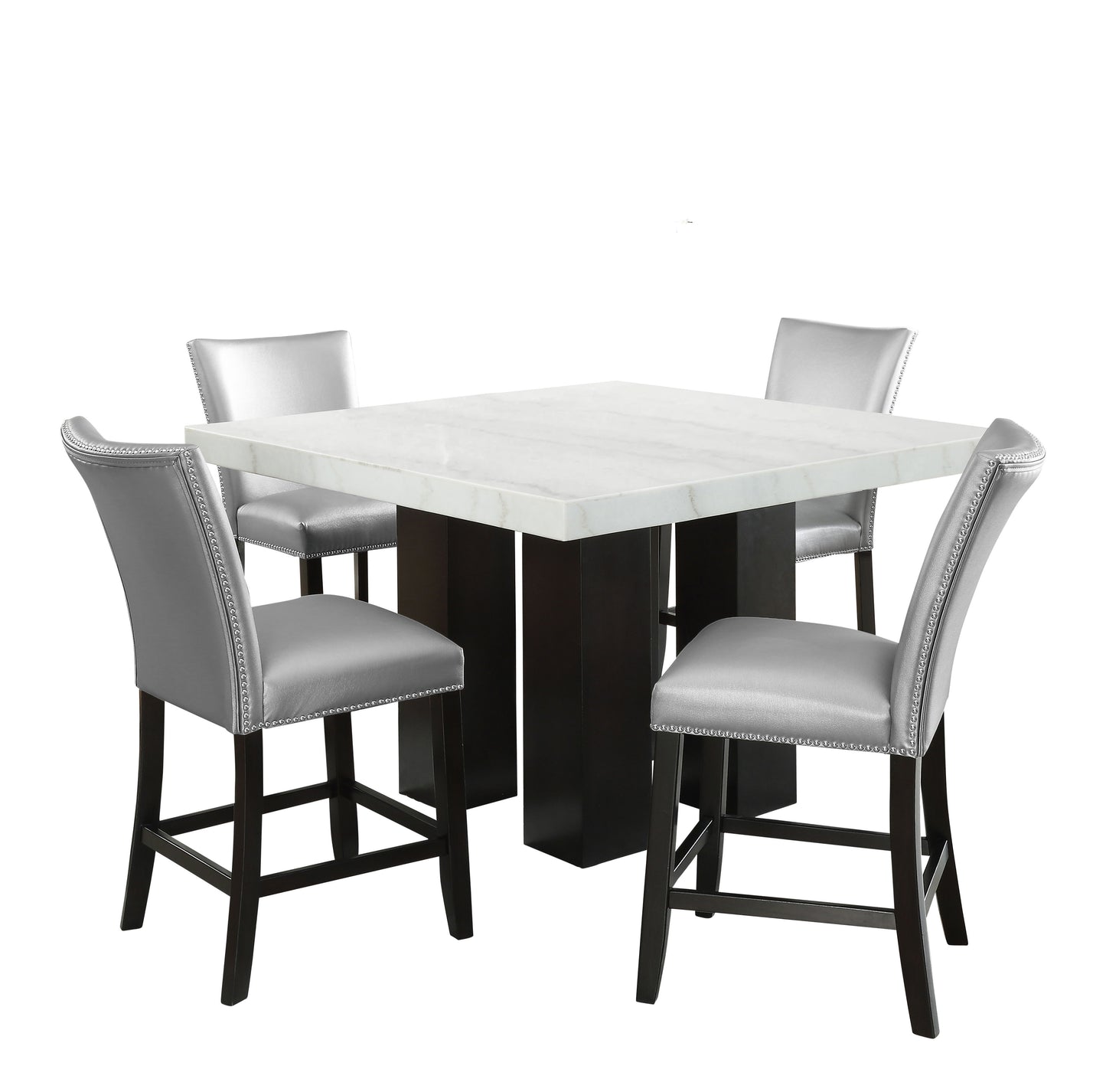 Camila - Square Counter Dining Set - White Top