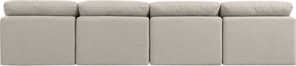 Indulge - Linen 4 Seat Modular Armless Sofa