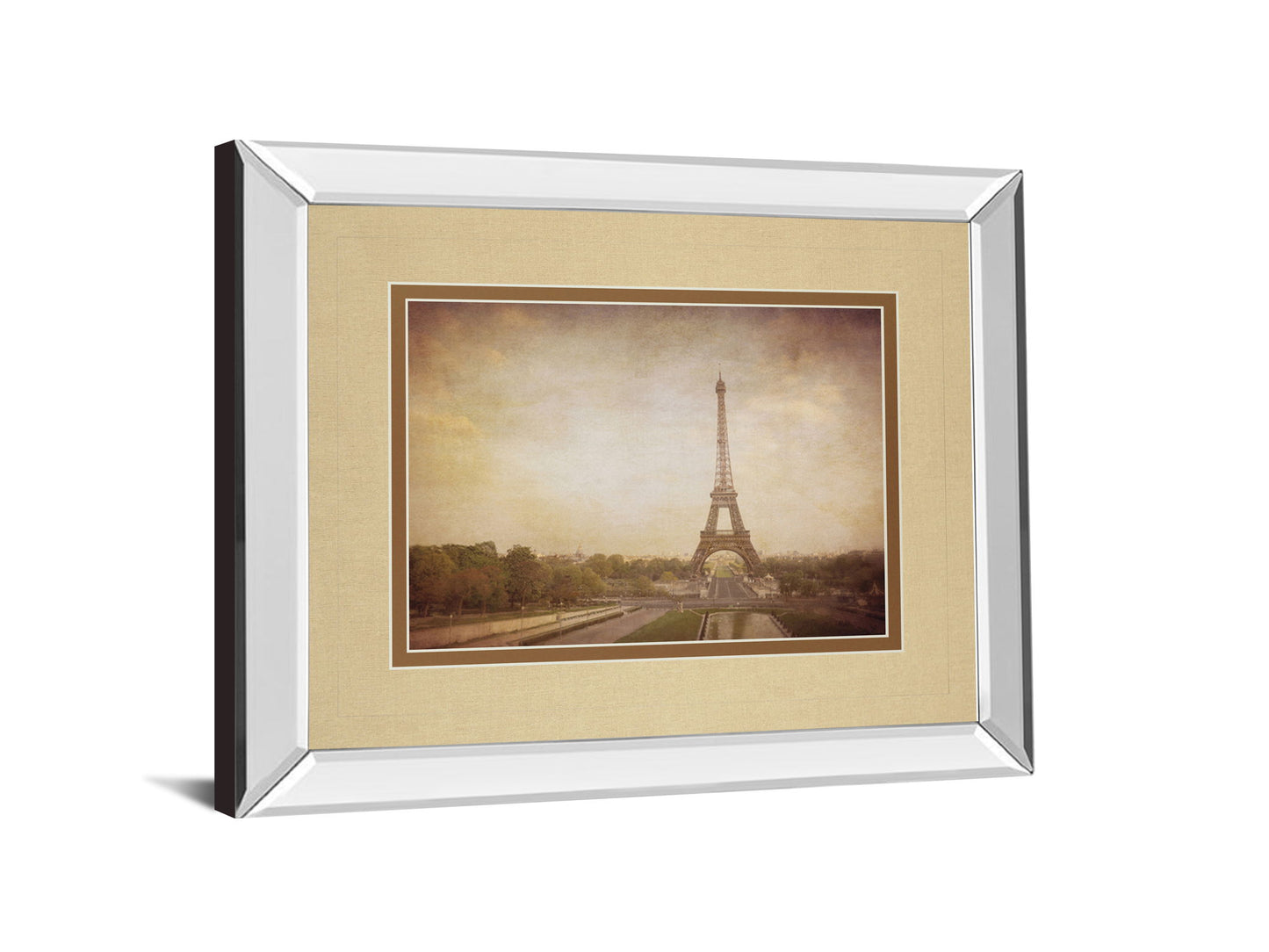 Tour De Eiffel By H. Jacks - Mirror Framed Print Wall Art - Light Brown