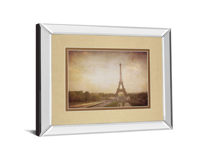 Tour De Eiffel By H. Jacks - Mirror Framed Print Wall Art - Light Brown