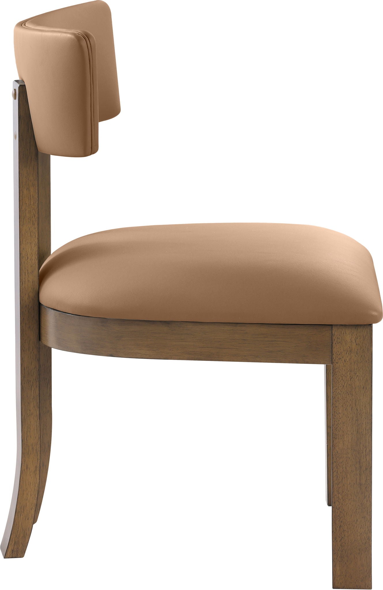 Lavrin - Vegan Leather Upholstered Dining Side Chair (Set of 2) - Walnut Base