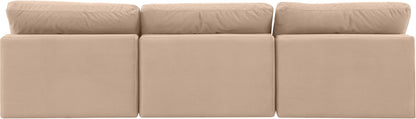 Comfy - Velvet Modular Armless Sofa 3 Seats